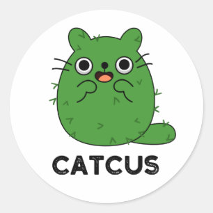Adesivo Catcus Funny Cat Cactus Pun