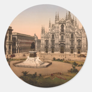Adesivo Catedral de Milão e praça, Lombardy, Italia