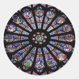 Adesivo Catedral de Notre-Dame, Vidro Colorido Obtido