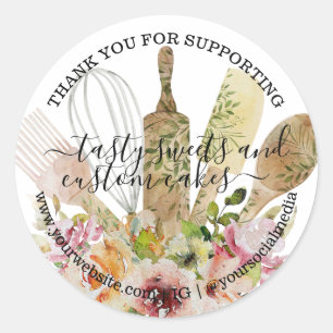 Adesivo Catering Bakery Kitchen Russo Eucalyptus Floral