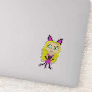 Adesivo catgirl chibi
