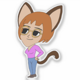 Adesivo catgirl chibi