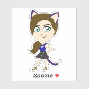 Adesivo catgirl chibi