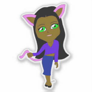 Adesivo catgirl chibi