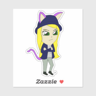 Adesivo catgirl chibi