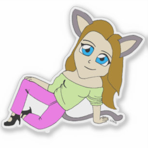 Adesivo catgirl chibi