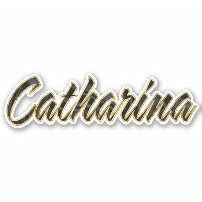 Adesivo Catharina black gold Lettering Aufkleber Sticker (Frente)