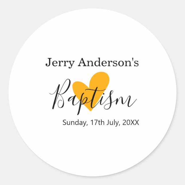 Adesivo Catholic baptism kids modern simple QR minimal (Frente)