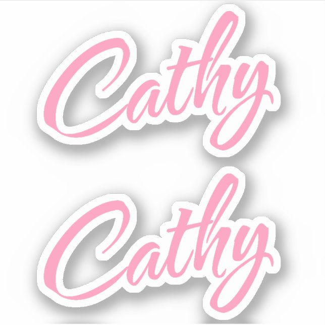 Adesivo Cathy Decorative Name (Nome Decorativo Cathy) em R (Frente)