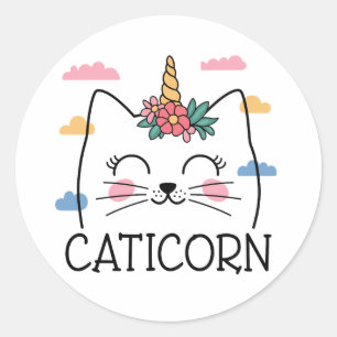 Adesivo Caticorn Unicorn kitty cat