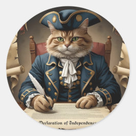 Adesivo Catizens Declaram Independência - Gato Patriótico