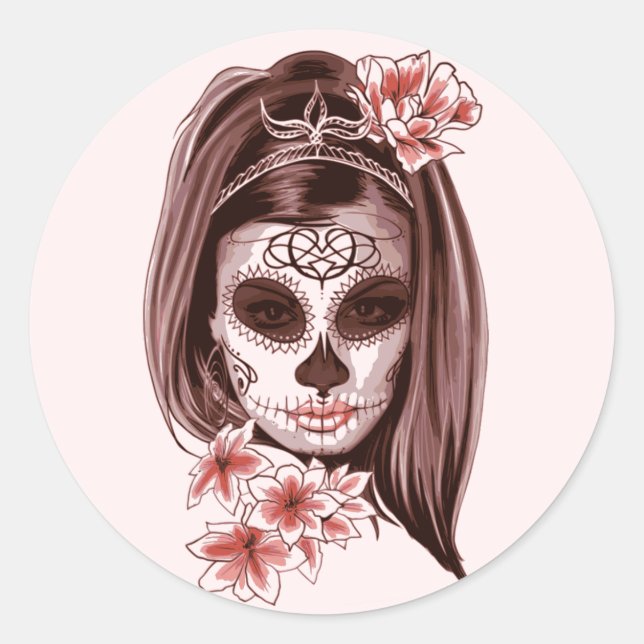 Adesivo Catrina Dia De Los Muertos (Frente)