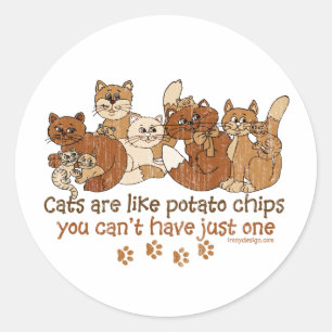 Adesivo Cats are like potato chips
