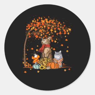Adesivo Cat's Fall Y'all Pumpkins Autumn Halloween Cat