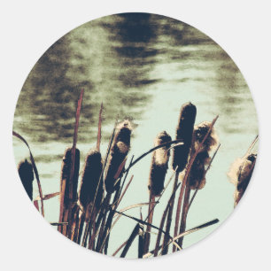 Adesivo Cattails, plantas da lagoa