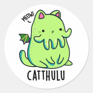 Adesivo Catthulu Funny Cthulhu Cat Puns