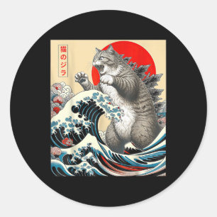 Adesivo Catzilla Cat Art Japonês