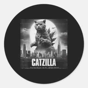 Adesivo Catzilla Cat Art Japonês Engraçado