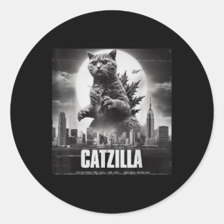 Adesivo Catzilla Cat Art Japonês Engraçado