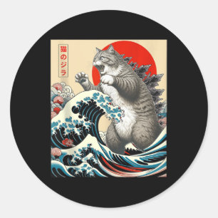Adesivo Catzilla Cat Arte Japonesa Bonita presentes Para H