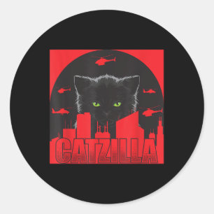 Adesivo Catzilla Cat Japonês Funny Catzilla