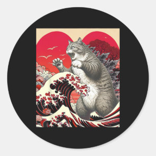 Adesivo Catzilla Gato Valentine Arte Japonês Presente Dive