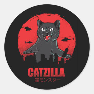 Adesivo Catzilla Monster Cat