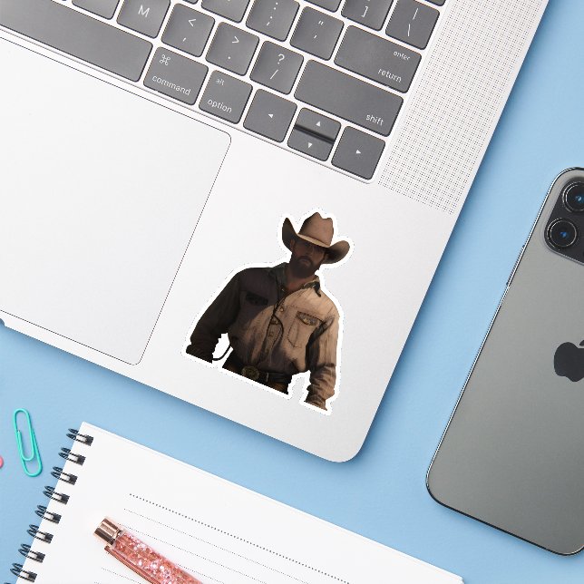 Adesivo Caubói (Notebook com iPhone)