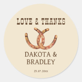 Adesivo Caubói do sudoeste, agradecimento ocidental