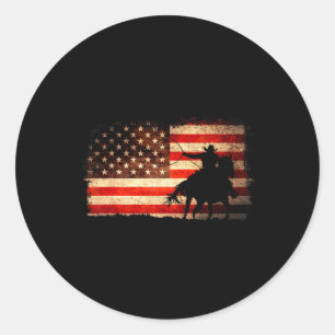 Adesivo Caubói Rodeio Oeste País Cavalo Bandeira Dos EUA 4