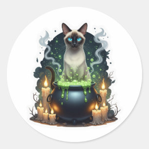 Adesivo Cauldron Siamese - Gato Magical Siamês