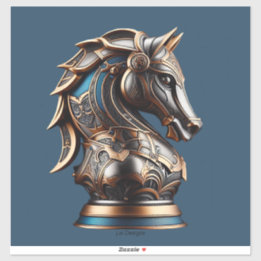 Adesivo Cavaleiro Azul e Ouro