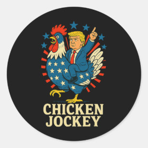 Adesivo Cavaleiro de Frango Trump Meme Engraçado
