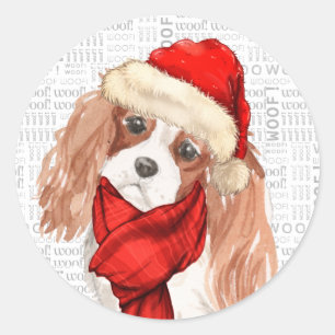 Adesivo Cavaleiro de Natal Rei Charles Spaniel