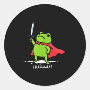 Adesivo Cavaleiro de Rã Huzzah Retro Citação Engraçada de