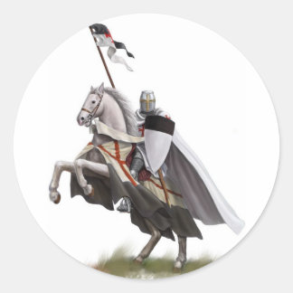 Adesivo Cavaleiro Montado Templário