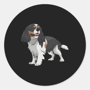 Adesivo Cavaleiro Tricolor King Charles Spaniel
