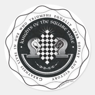 Adesivo Cavaleiros da mesa quadrada - citações da grande