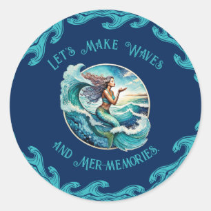Adesivo Cavalgue as Ondas: Memórias-Mer Aguarda!