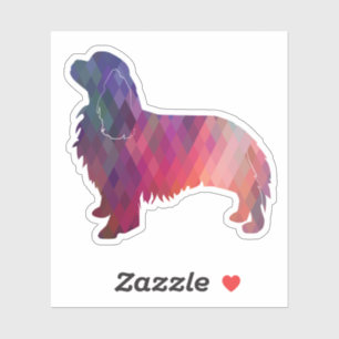 Adesivo Cavalier dog Geométrico Pattern Silhouette