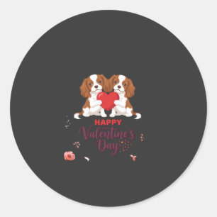 Adesivo Cavalier King Cachorro Feliz Dia dos Namorados Flo