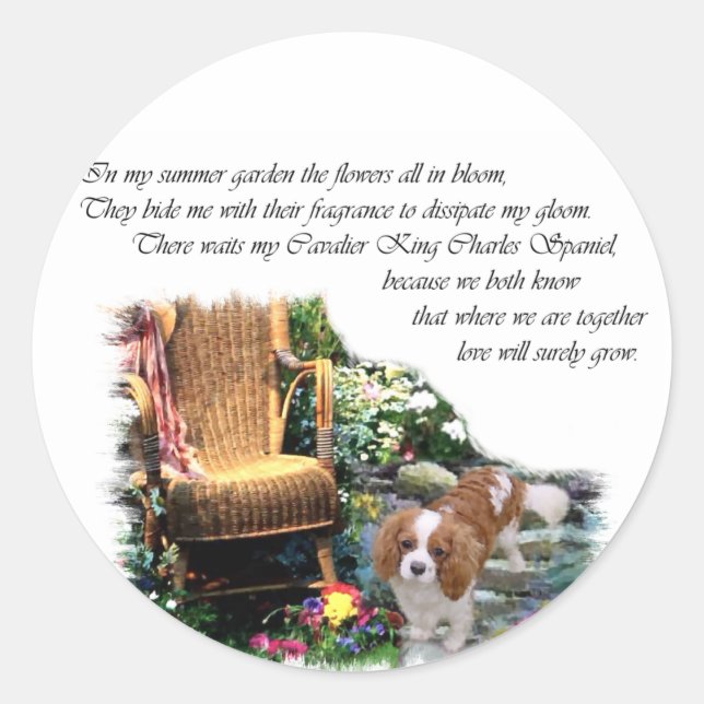 Adesivo Cavalier King Charles Spaniel Art (Frente)