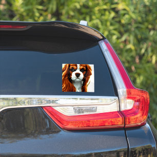 Adesivo cavalier king charles spaniel blenheim anime