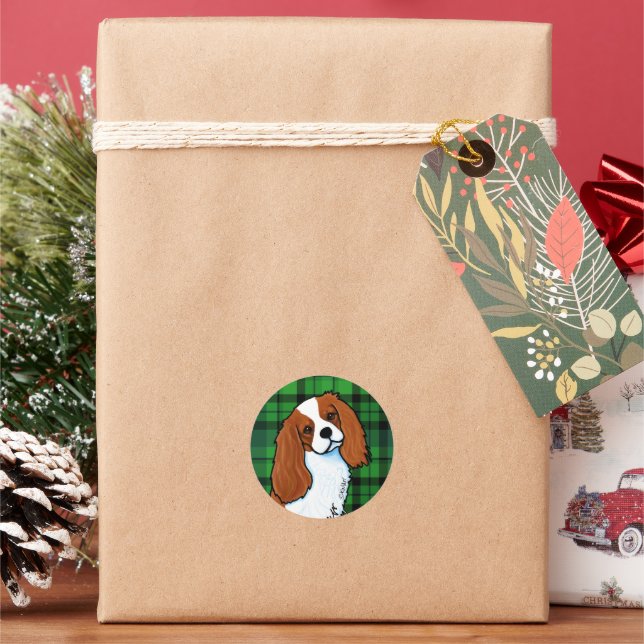 Adesivo Cavalier King Charles Spaniel Classic Round Sticke (Feriado)
