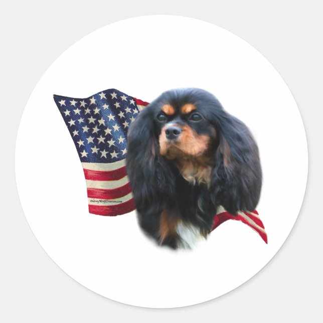 Adesivo Cavalier King Charles Spaniel Flag - Sticker (Frente)