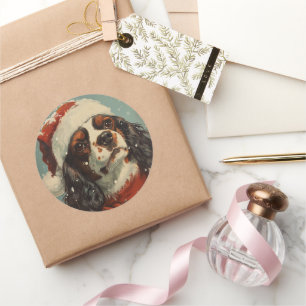 Adesivo Cavalier King Charles Spaniel Natal