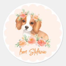 Adesivo Cavalier King Charles Spaniel Peach Aniversário