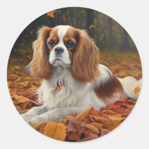 Adesivo Cavalier King  no Outono Folhas Caídas Inspiram 