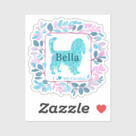 Adesivo Cavalier Sticker – Personalized Pastel Blue Gift