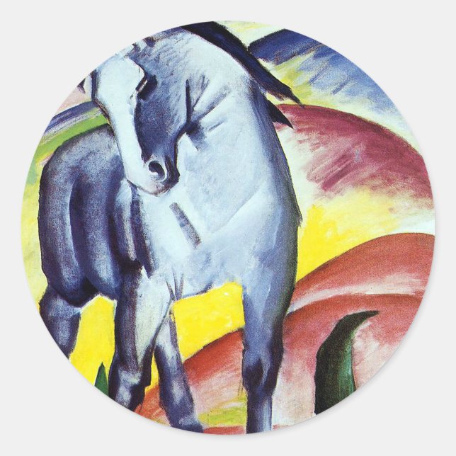 Adesivo Cavalo azul de Franz Marc (Frente)